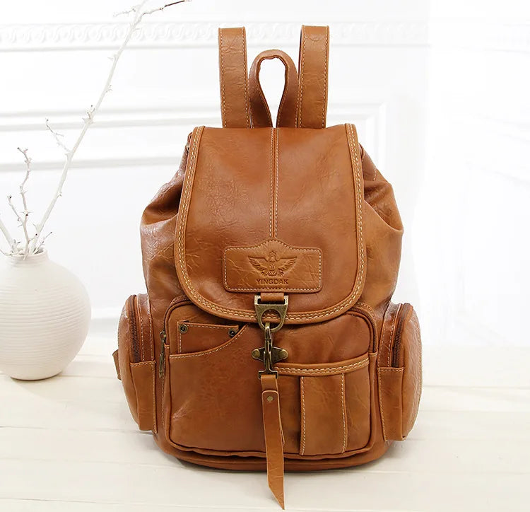 Mochila Feminina De Couro Life