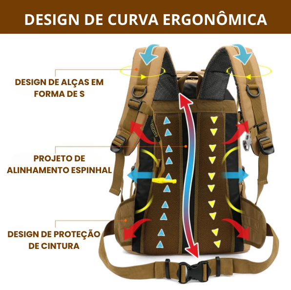 Mochila Masculina de Acampamento - Pro Camping