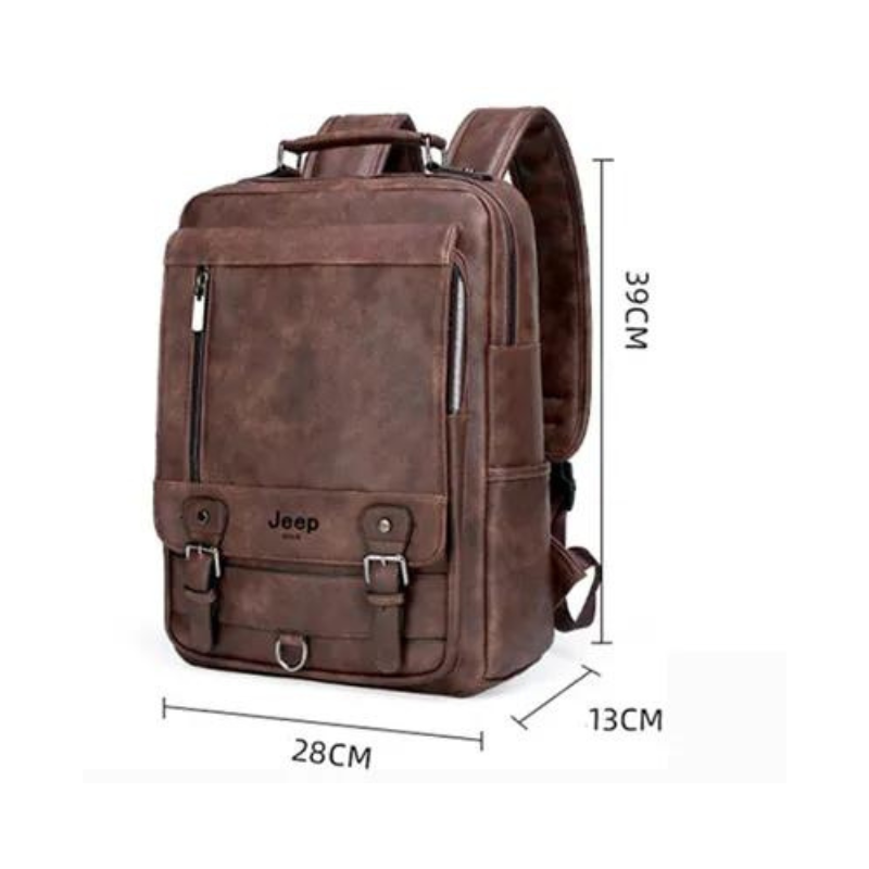 Mochila de Couro Masculina - JEEP Bag