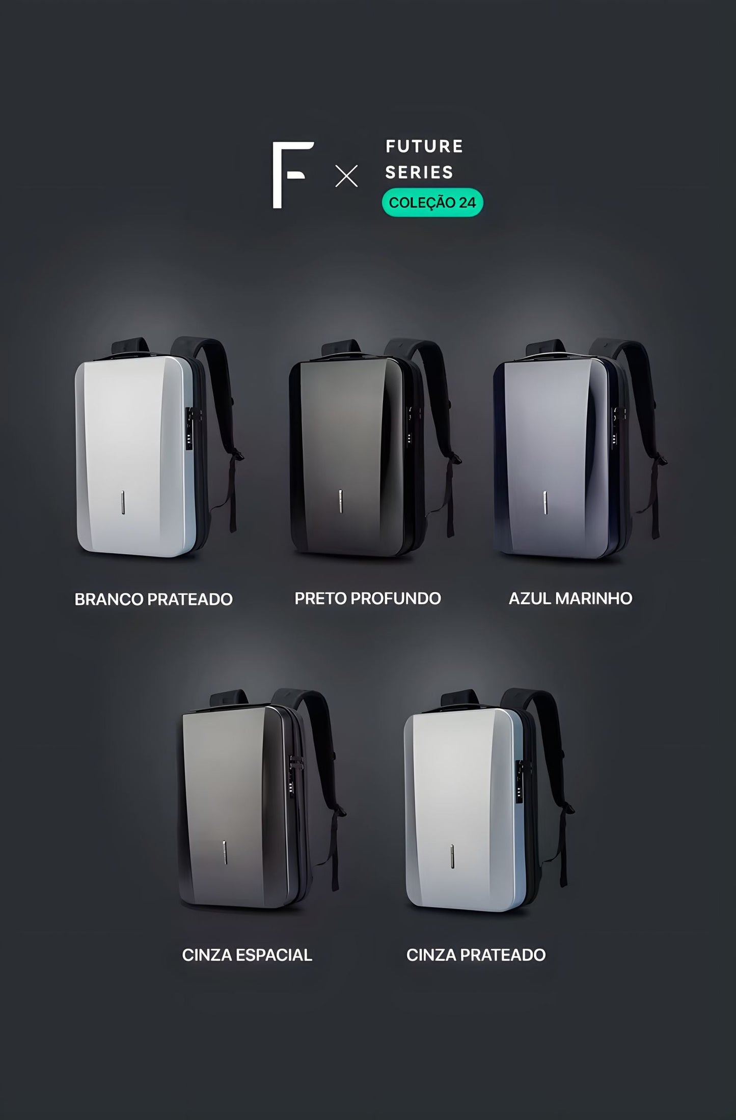 Mochila Executiva Notebook 17" USB e TSA Modern