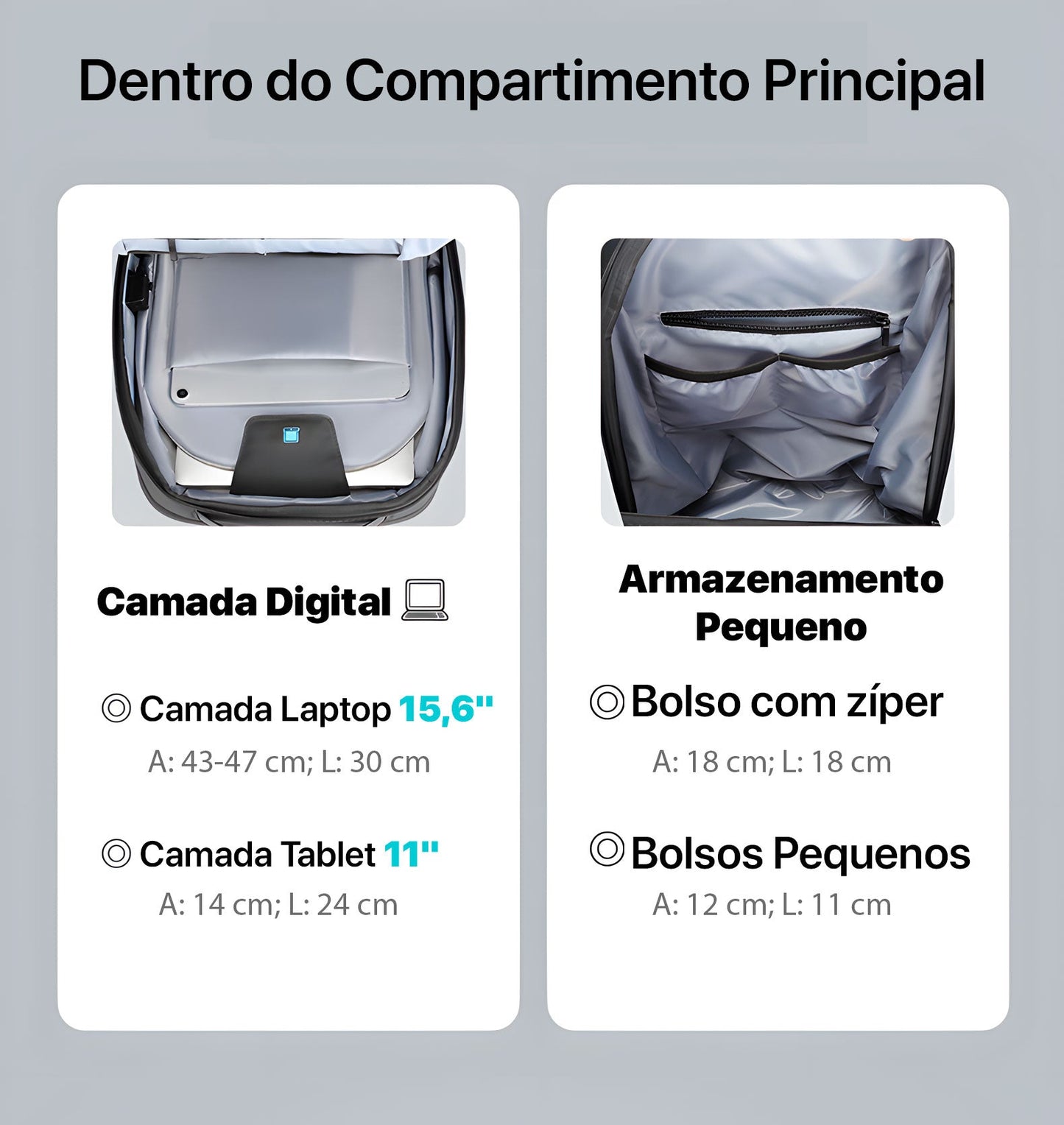 Mochila Executiva Expansível 25L-35L Notebook 16"