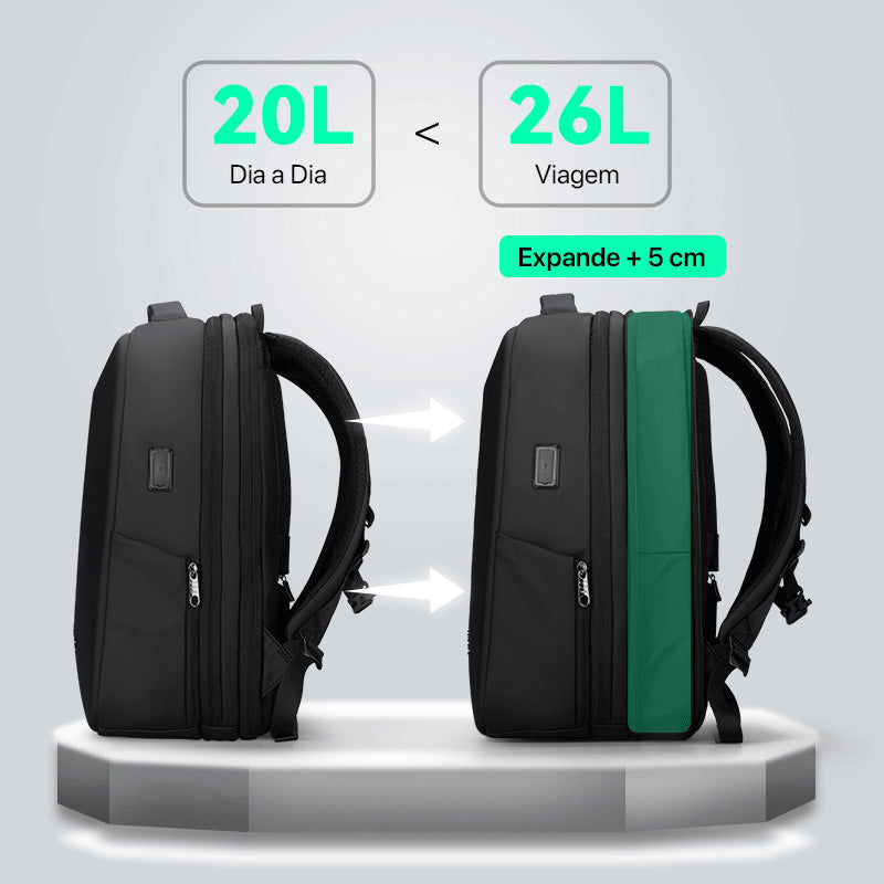 Mochila Expansível 20-26L para Notebook 15.6