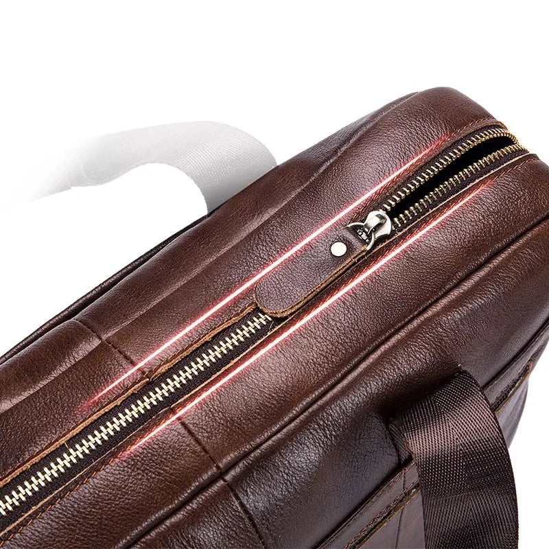 Mochila Masculina de Couro Legítimo - Cargo