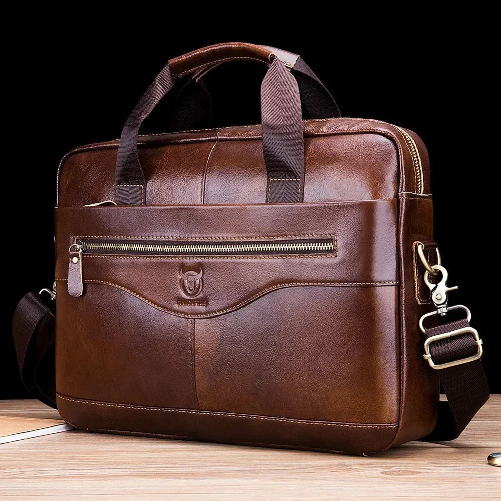 Mochila Masculina de Couro Legítimo - Cargo