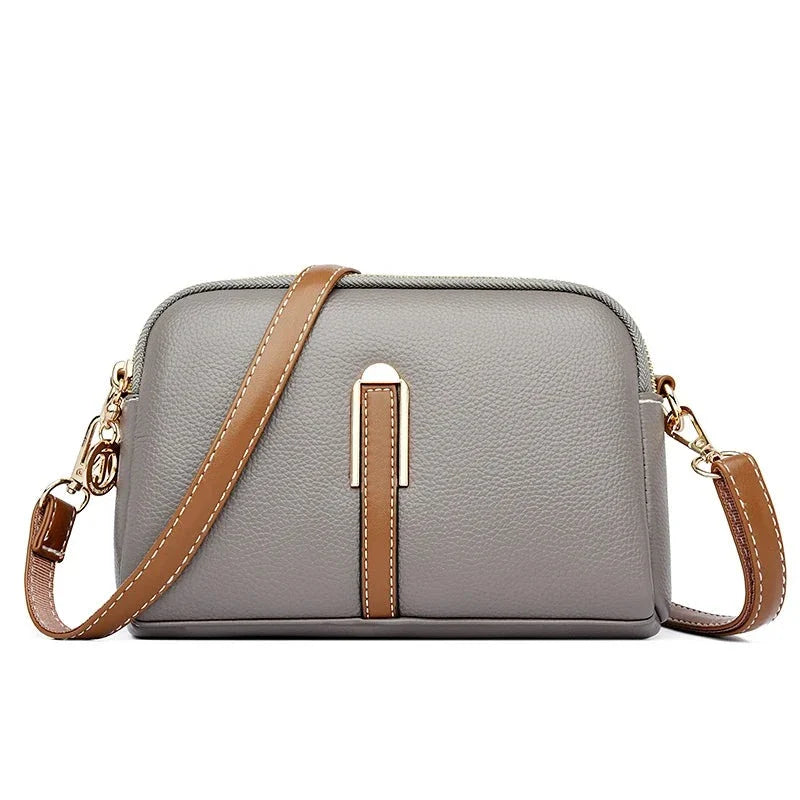 Bolsa Feminina Transversal de Couro Genuíno Jade 6