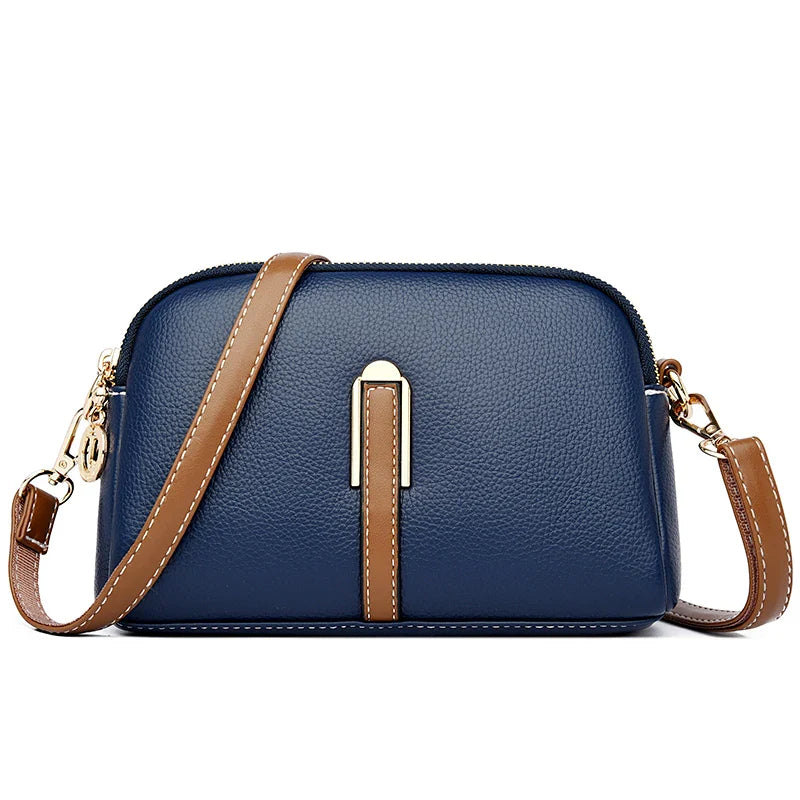 Bolsa Feminina Transversal de Couro Genuíno Jade 7