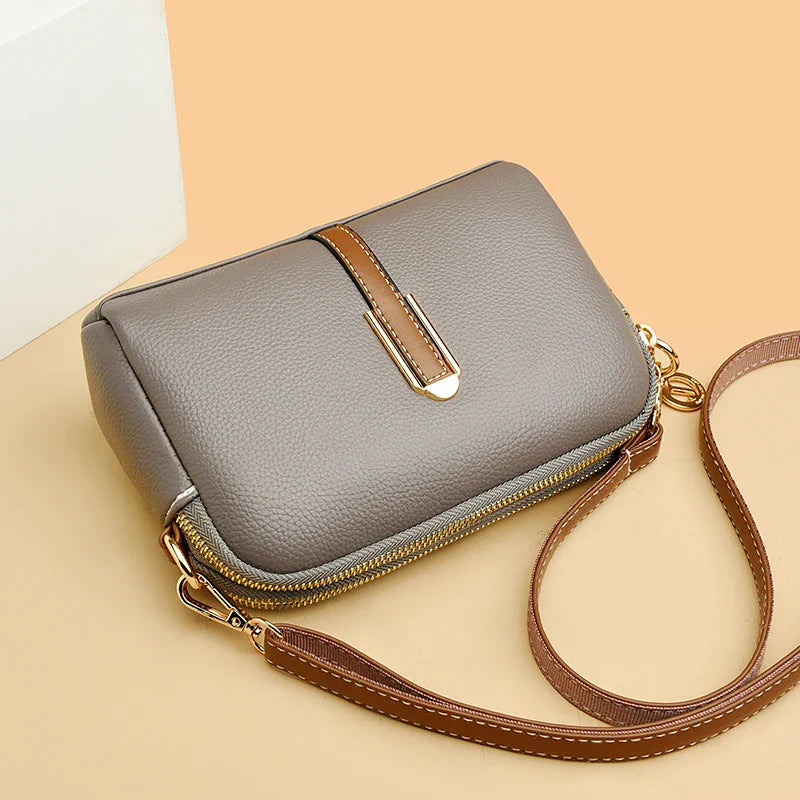 Bolsa Feminina Transversal de Couro Genuíno Jade 8