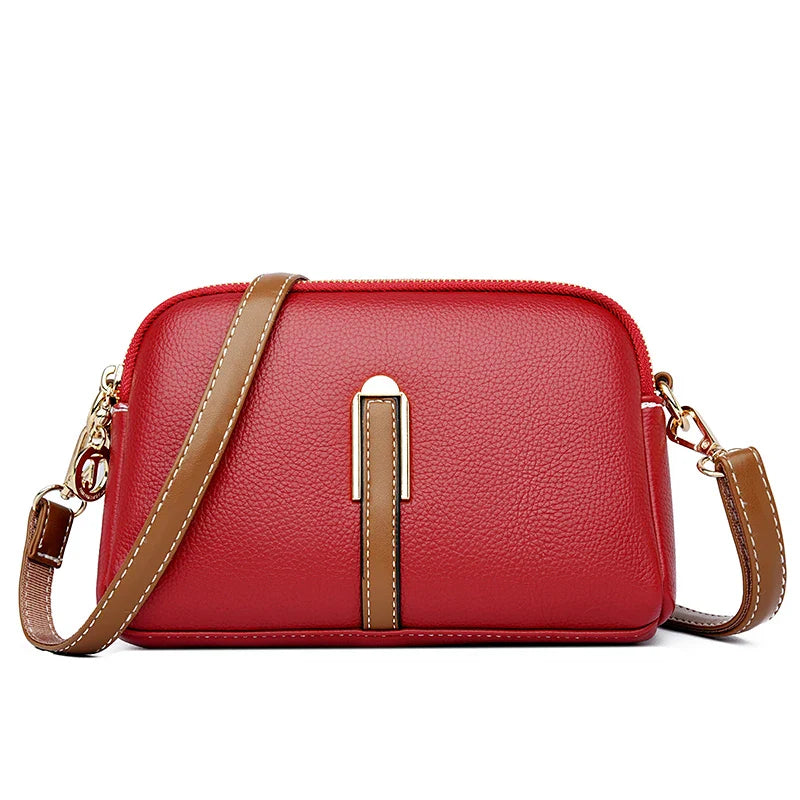 Bolsa Feminina Transversal de Couro Genuíno Jade 9