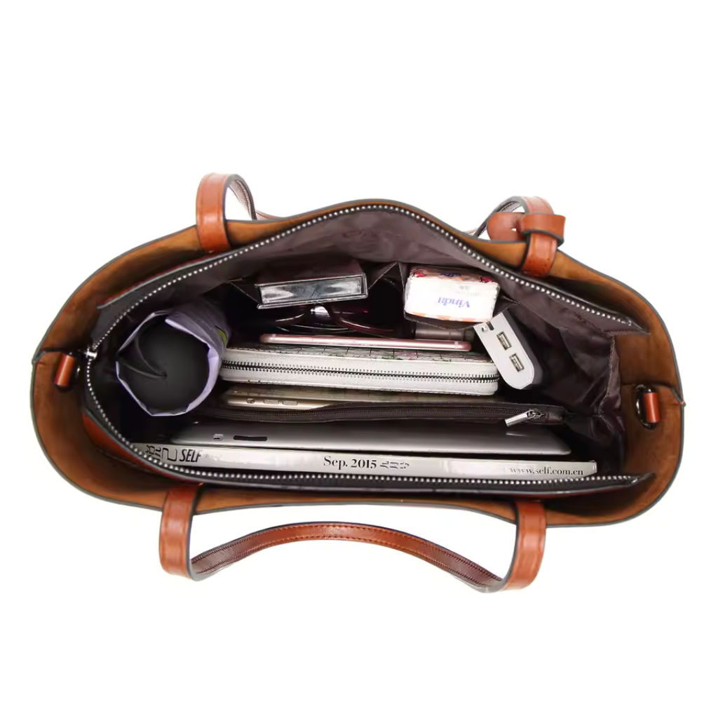 Bolsa Feminina de Couro Genuíno - Alurelle Paris 3