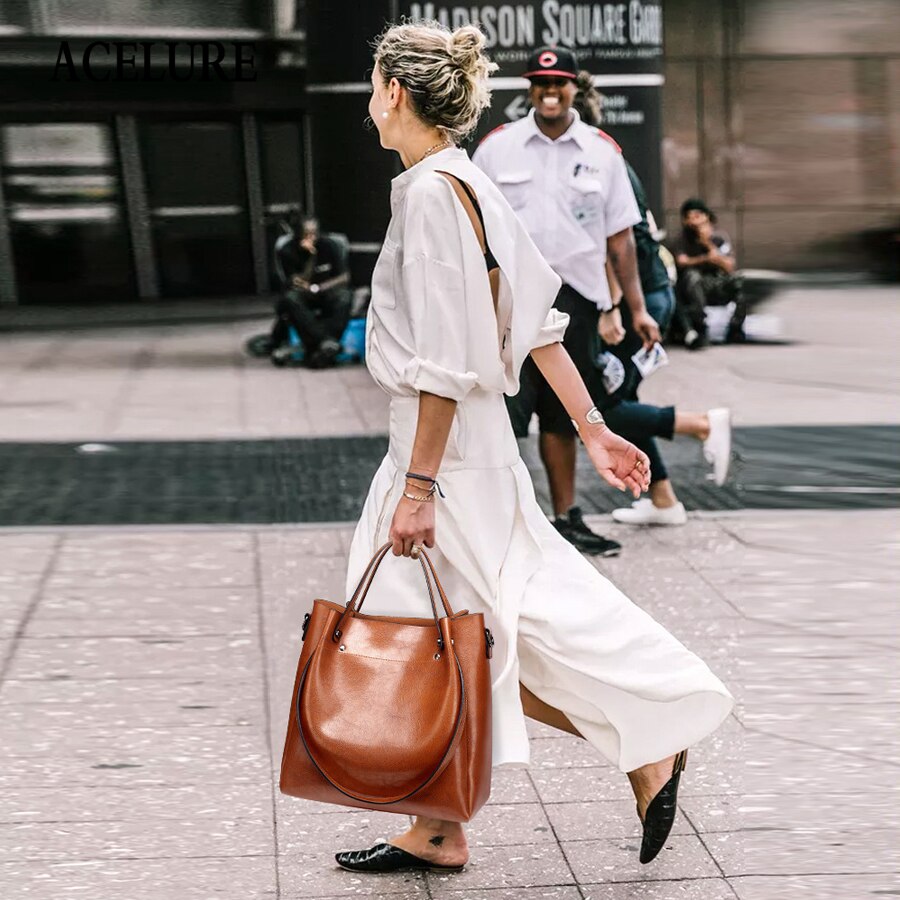 Bolsa Feminina de Couro Genuíno - Vellory 2