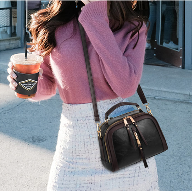 Bolsa Feminina de Couro Genuíno Ladie 2
