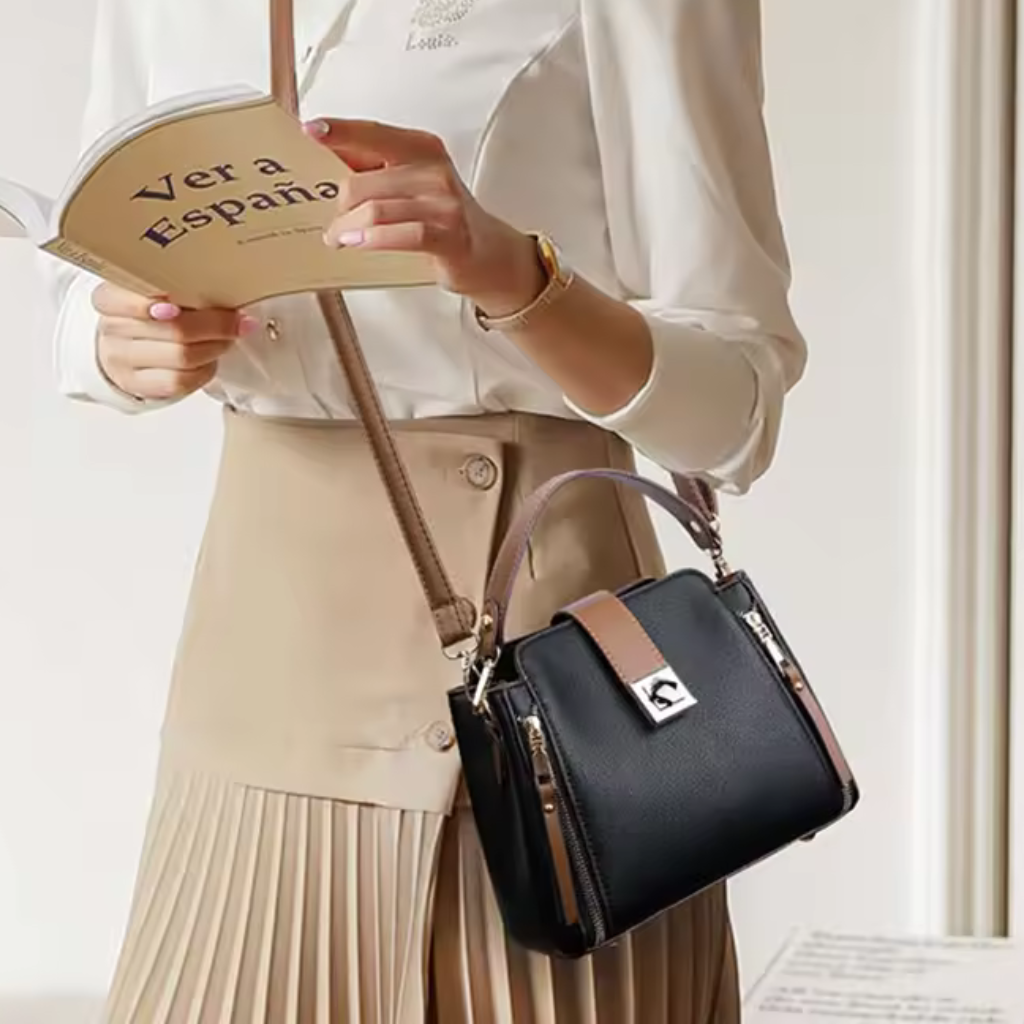 Bolsa Feminina de Couro Genuíno Luxo Caitlin 2