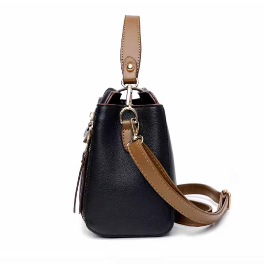 Bolsa Feminina de Couro Genuíno Luxo Caitlin 4