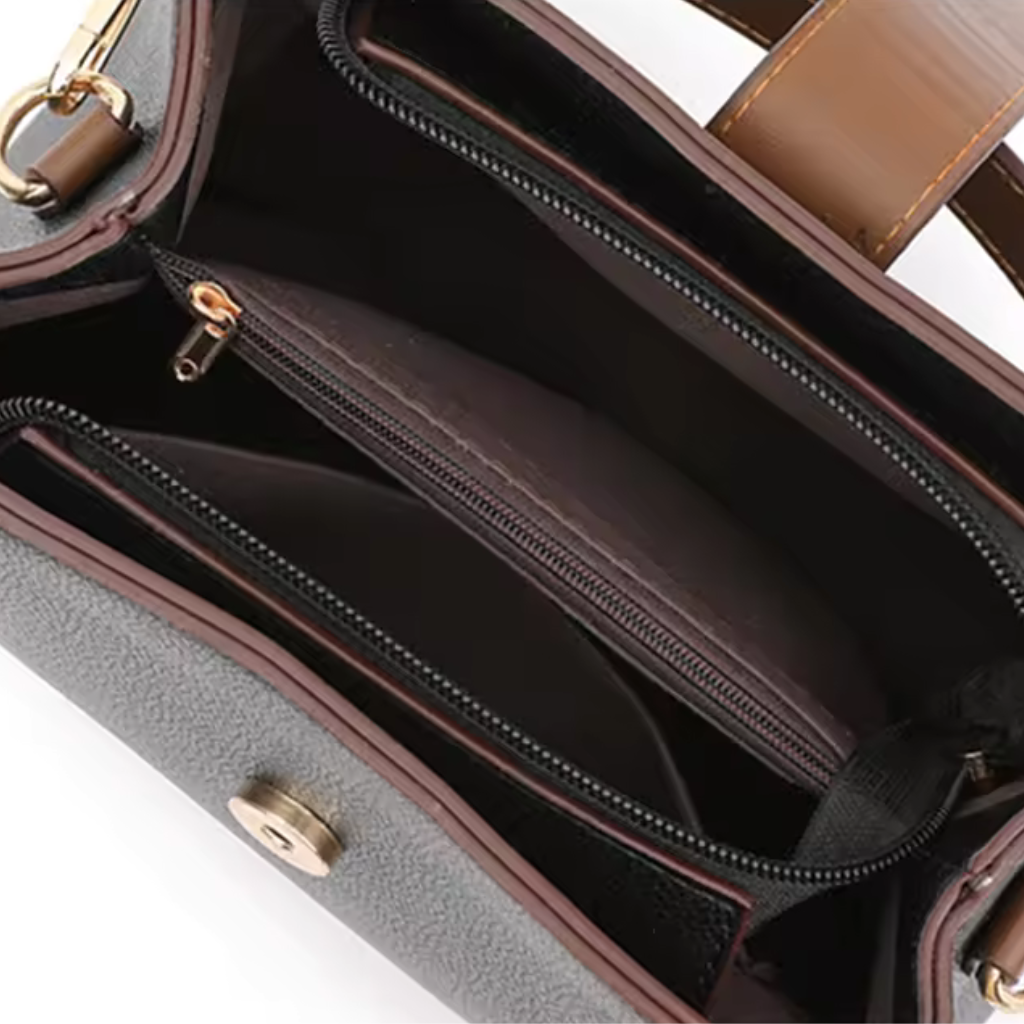 Bolsa Feminina de Couro Genuíno Luxo Caitlin 5