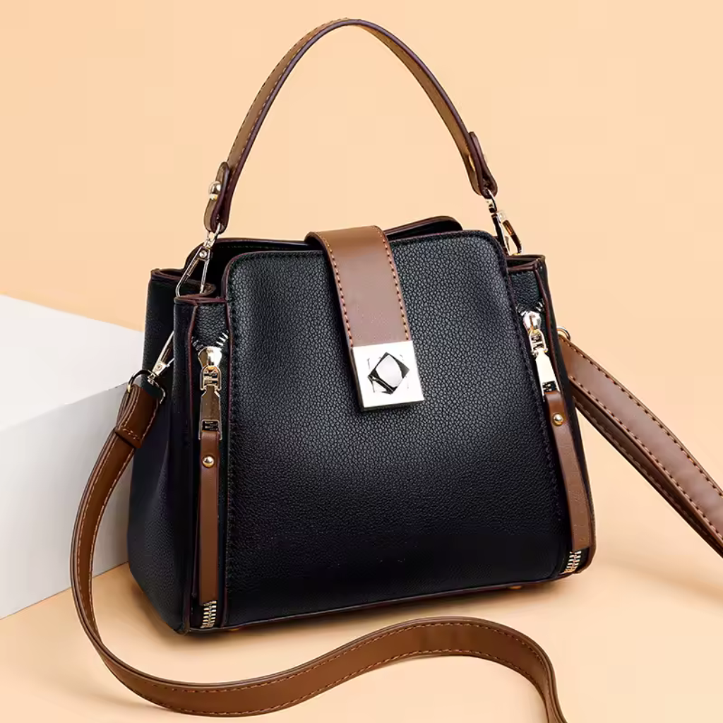 Bolsa Feminina de Couro Genuíno Luxo Caitlin 6