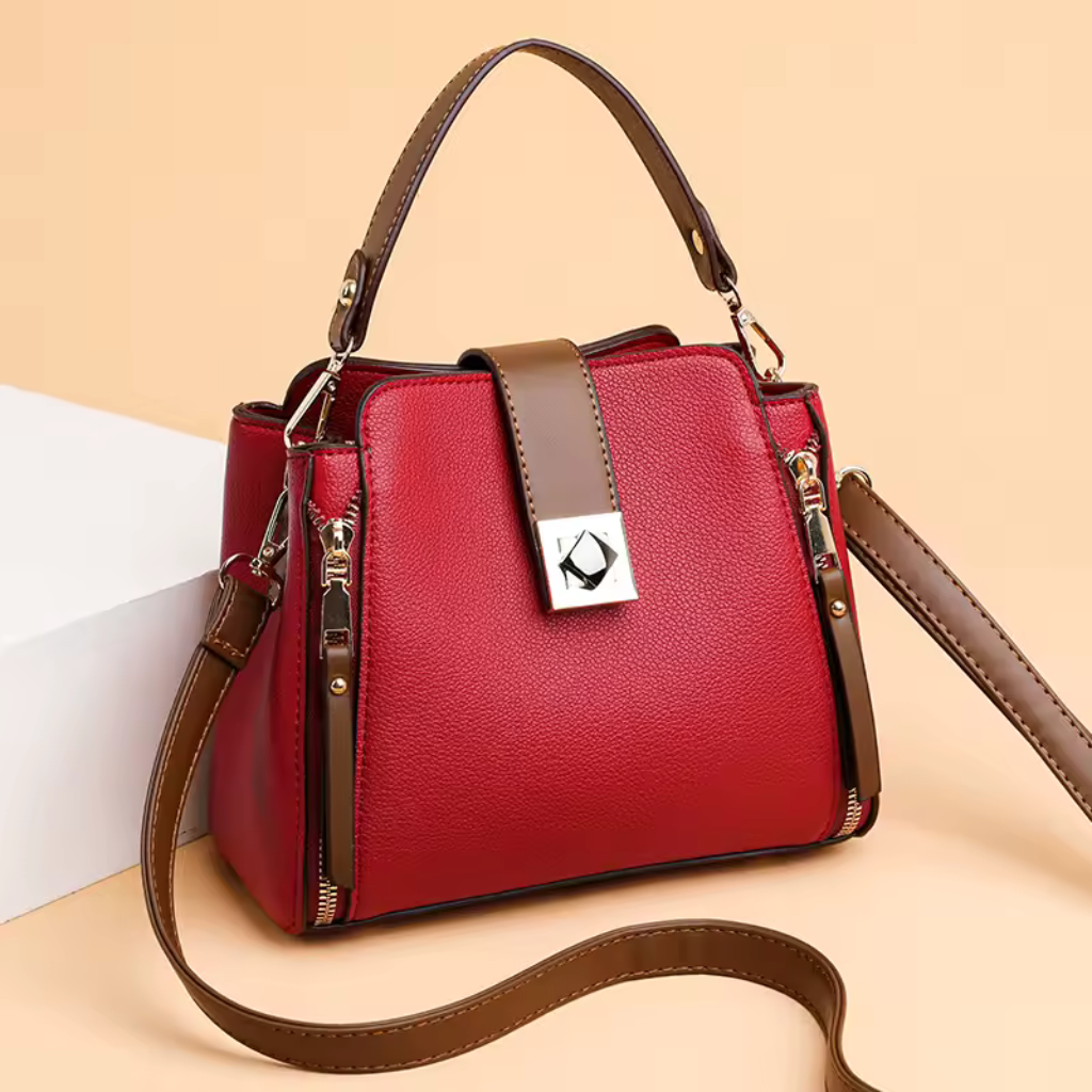 Bolsa Feminina de Couro Genuíno Luxo Caitlin 7