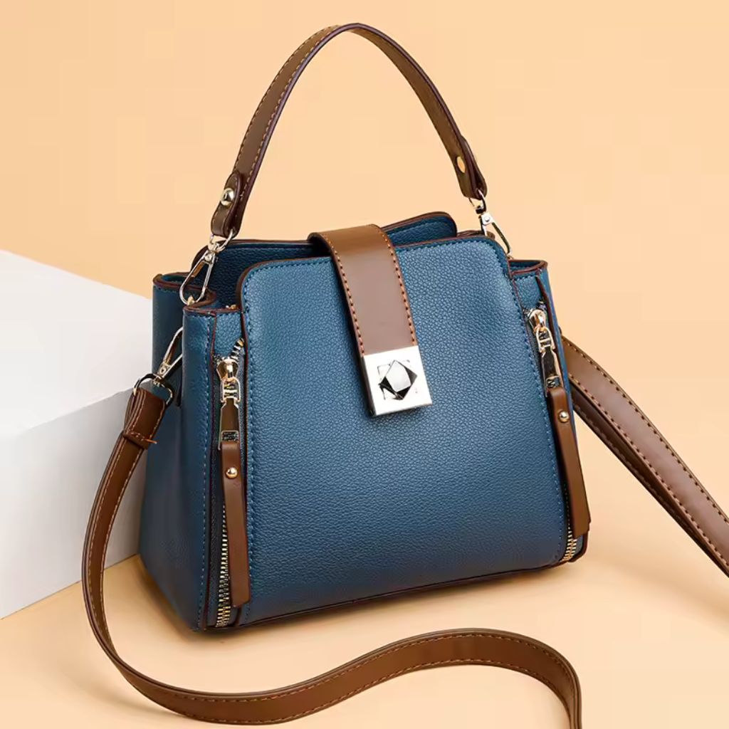 Bolsa Feminina de Couro Genuíno Luxo Caitlin 8