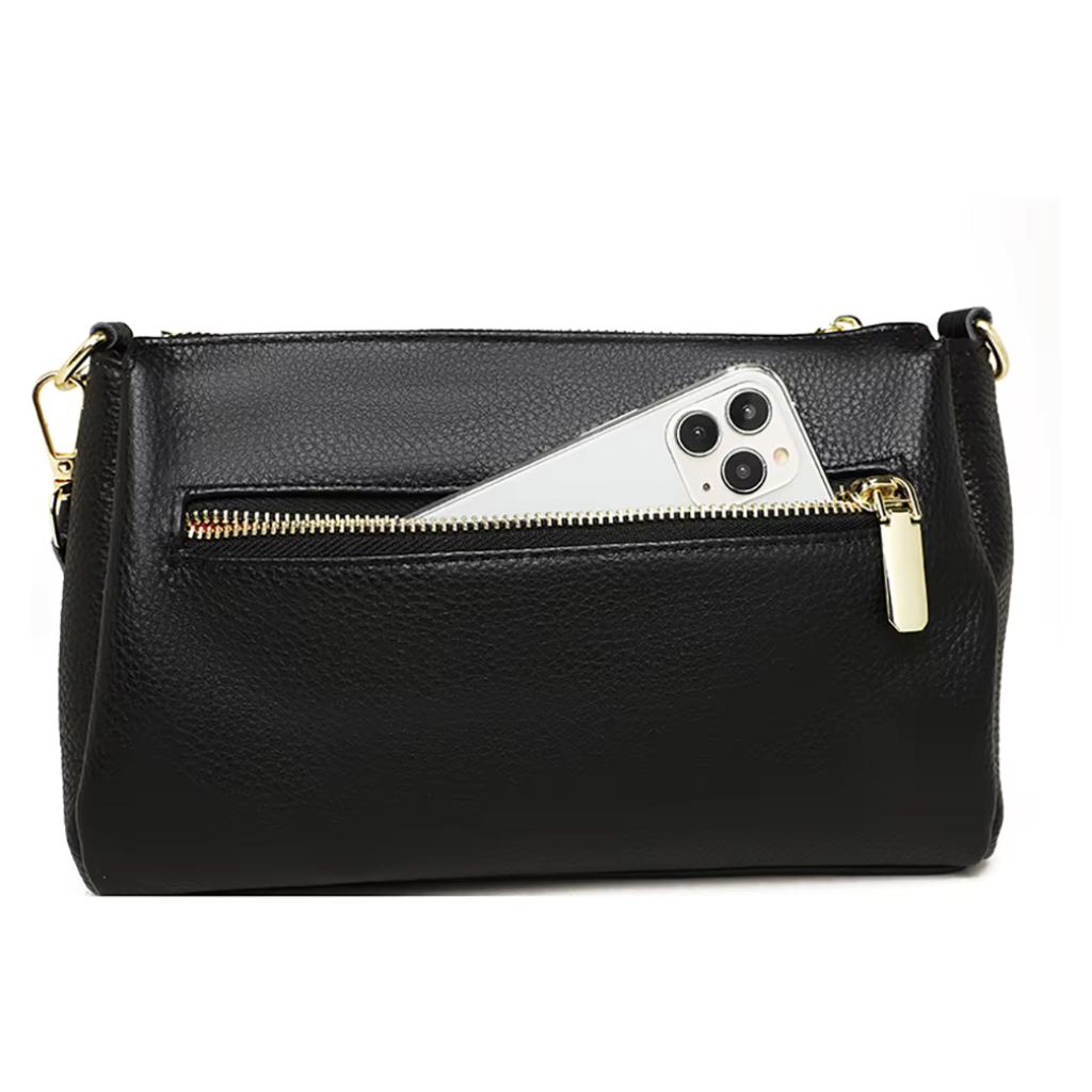 Bolsa Feminina de Couro Genuíno Luxo Pequena 4