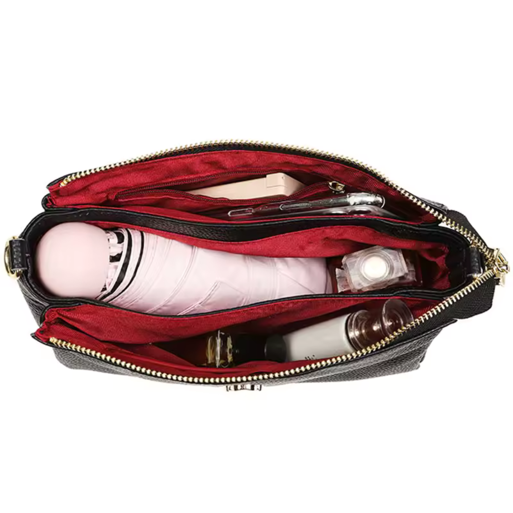 Bolsa Feminina de Couro Genuíno Luxo Pequena 7