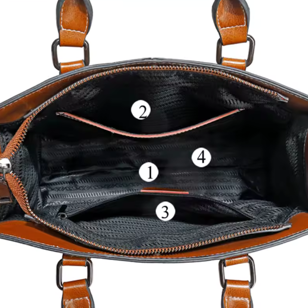 Bolsa Feminina de Couro Genuíno Noirelle 4