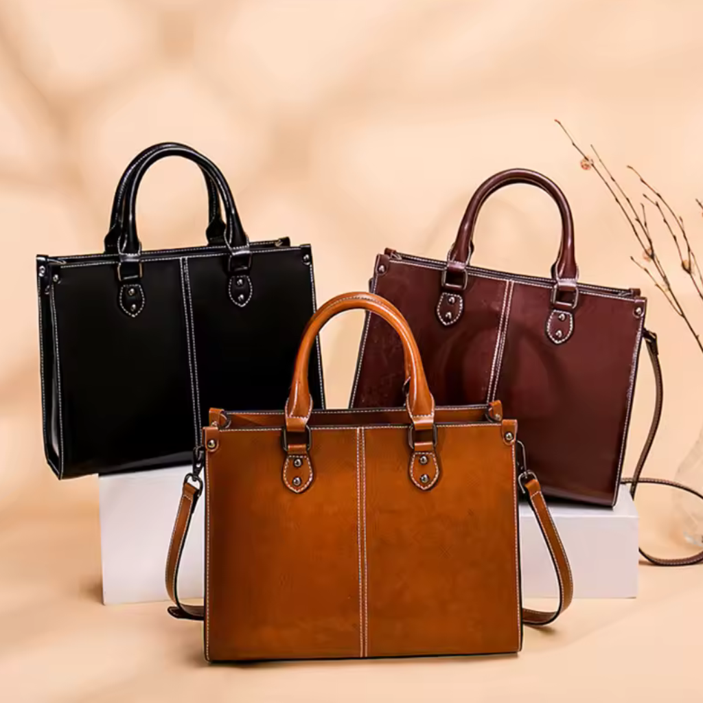 Bolsa Feminina de Couro Genuíno Noirelle 5