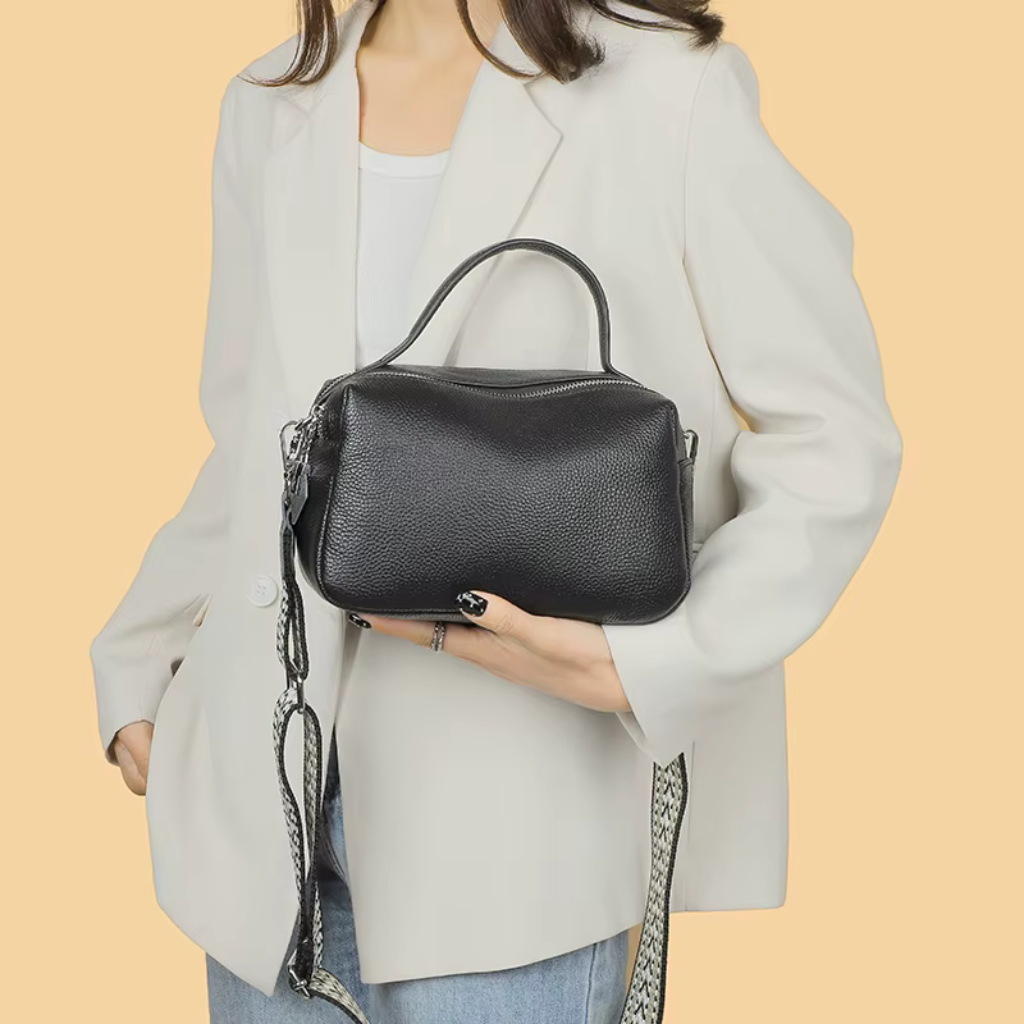 Bolsa Feminina de Couro Genuíno Vintage 2