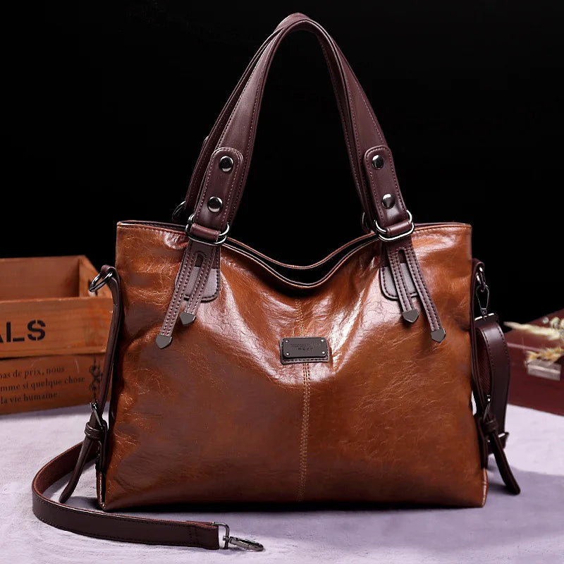 Bolsa Feminina de Couro Genuíno Vintage 2