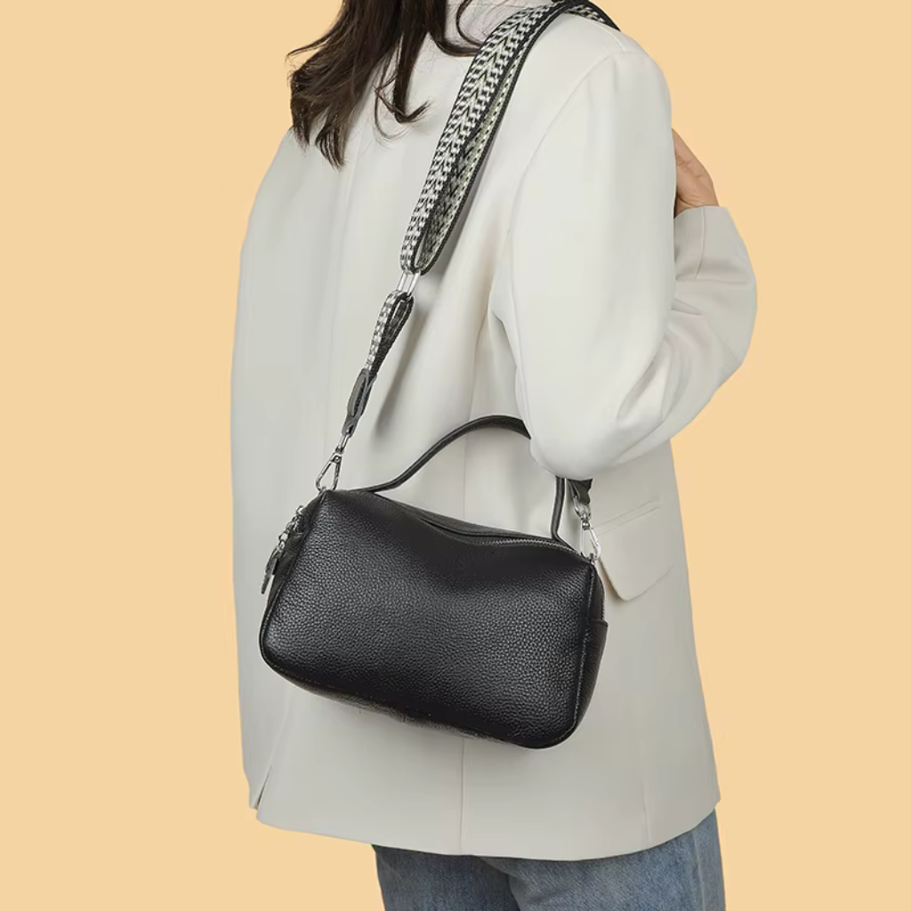 Bolsa Feminina de Couro Genuíno Vintage 3