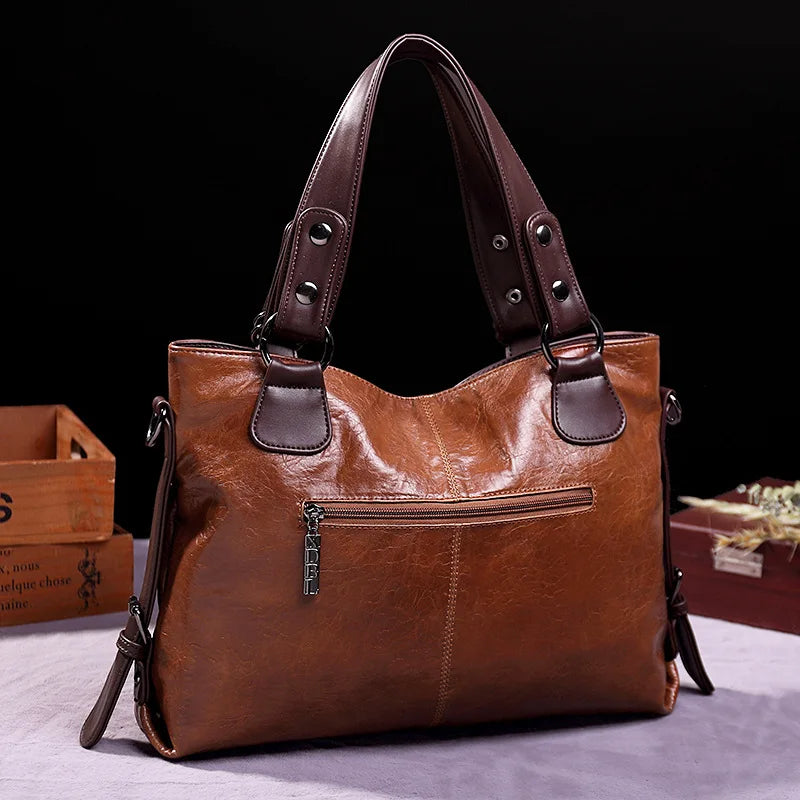 Bolsa Feminina de Couro Genuíno Vintage 3