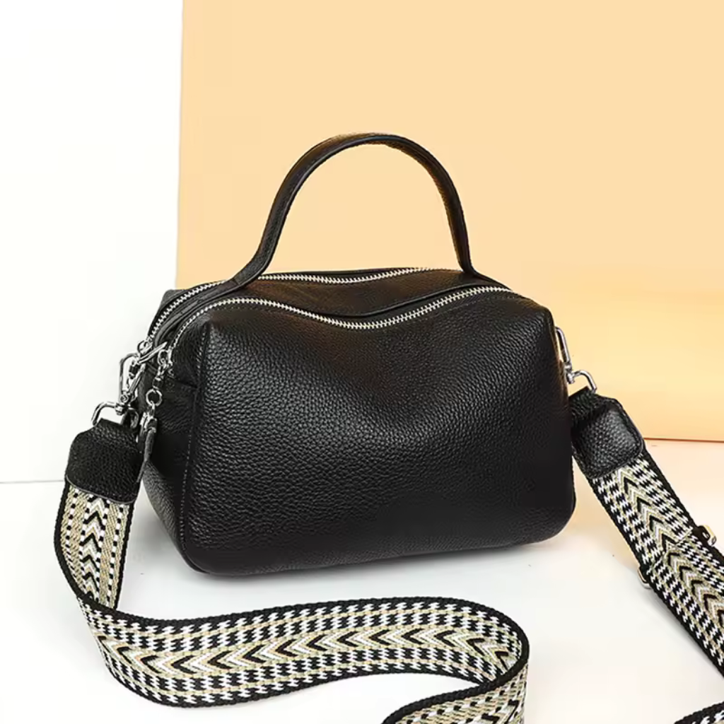 Bolsa Feminina de Couro Genuíno Vintage 4