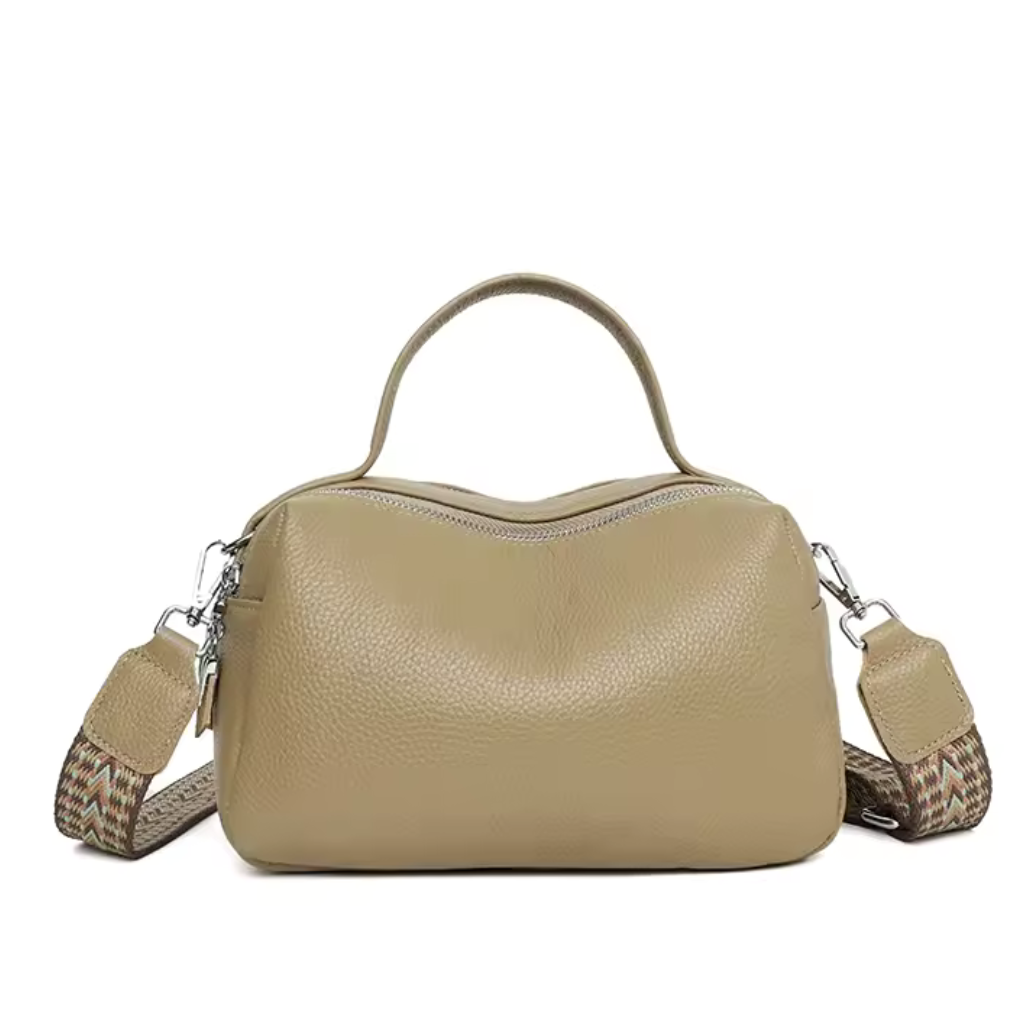 Bolsa Feminina de Couro Genuíno Vintage 7
