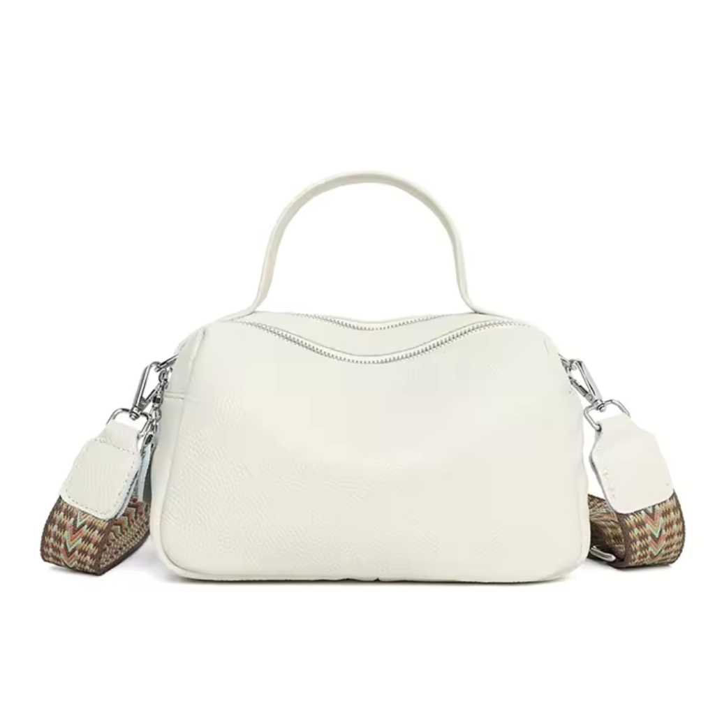 Bolsa Feminina de Couro Genuíno Vintage 8