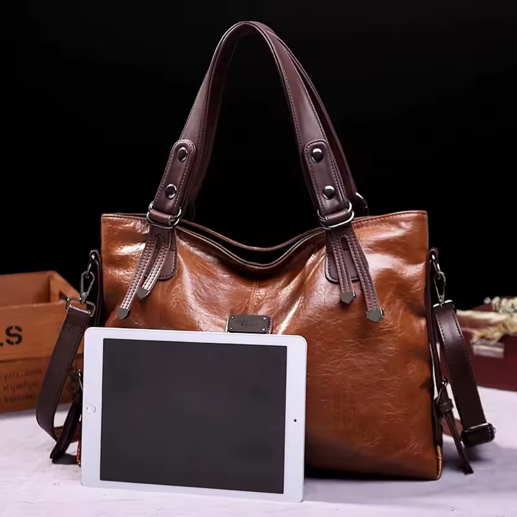 Bolsa Feminina de Couro Genuíno Vintage Loren 3