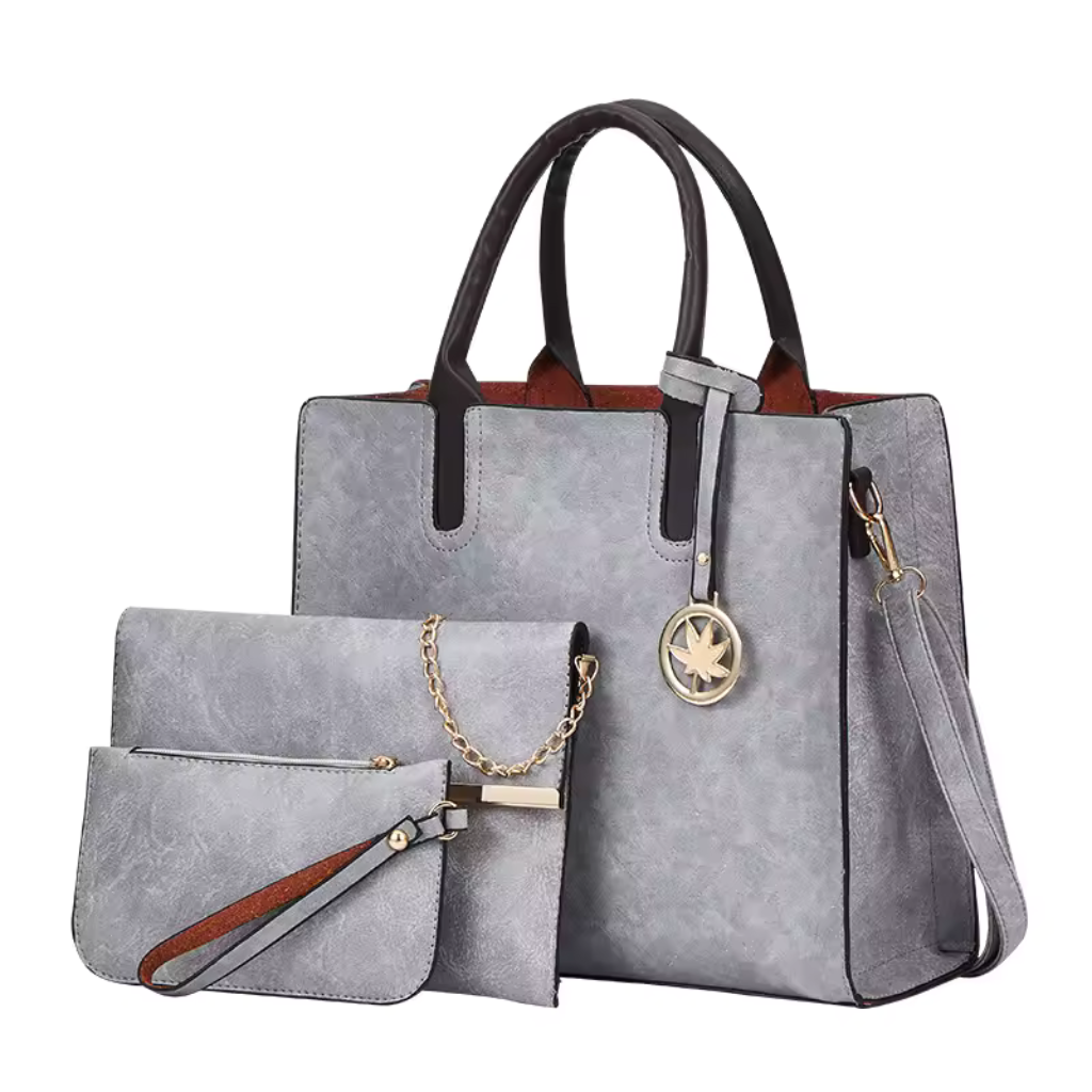 Bolsa Feminina de Couro Harper + 2 Carteiras de Brinde 7