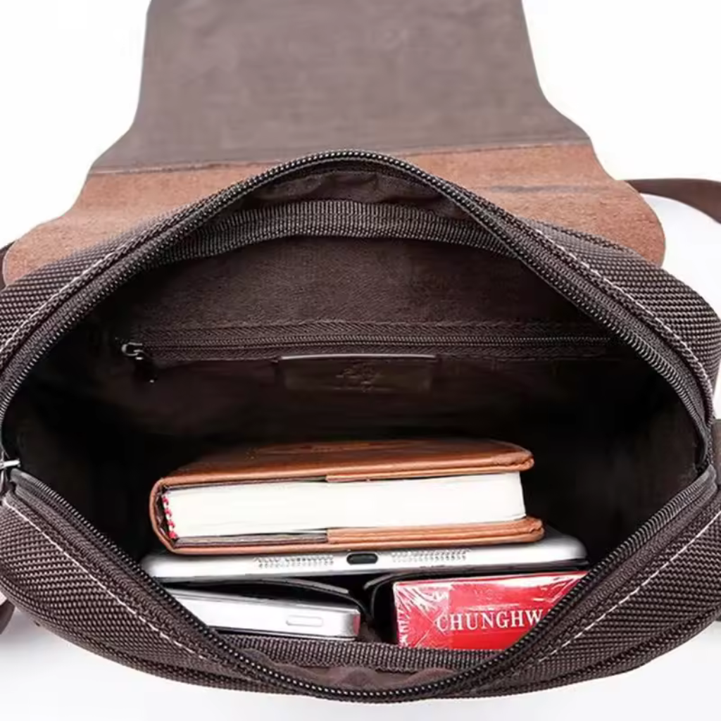 Bolsa Masculina de Couro Genuíno - Polo Pro 3