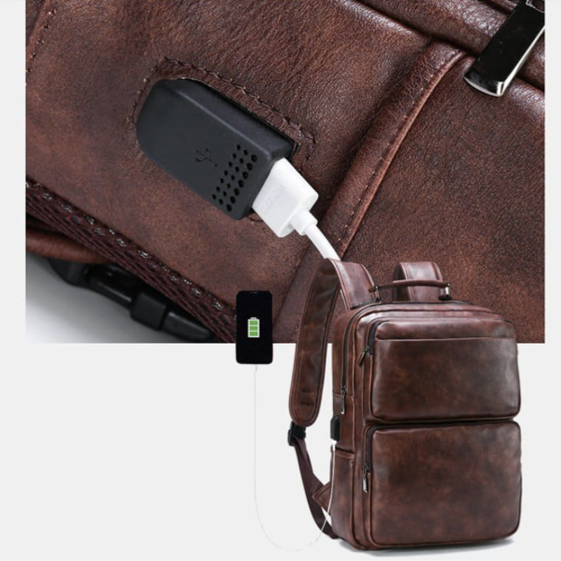 Mochila Masculina de Couro StormBag