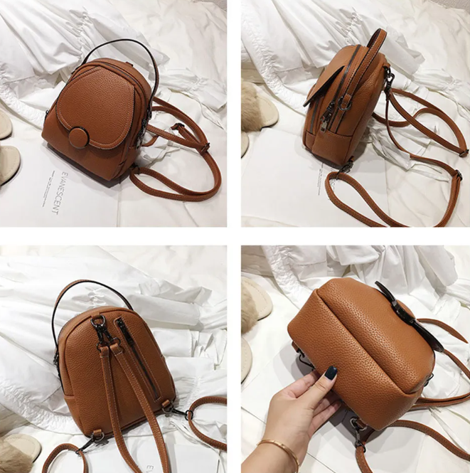 Mochila Feminina de Couro Luna Premium