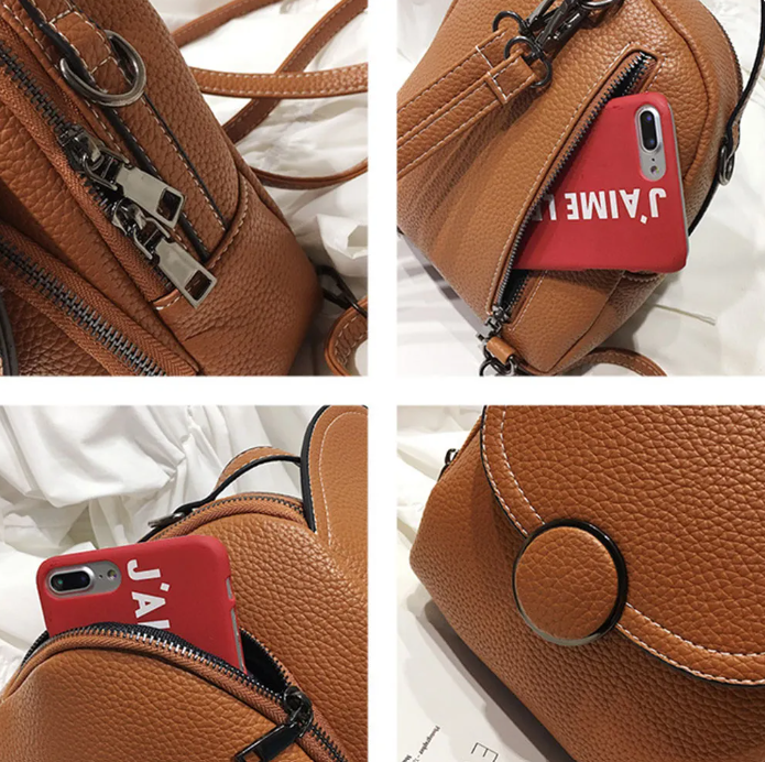 Mochila Feminina de Couro Luna Premium