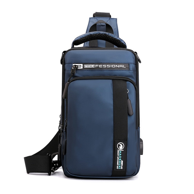 Mochila Transversal Masculina Impermeável