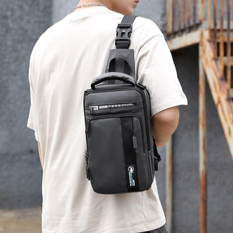 Mochila Transversal Masculina Impermeável