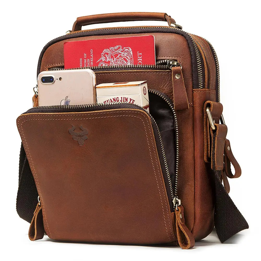 Mochila Masculina de Couro - Hawk