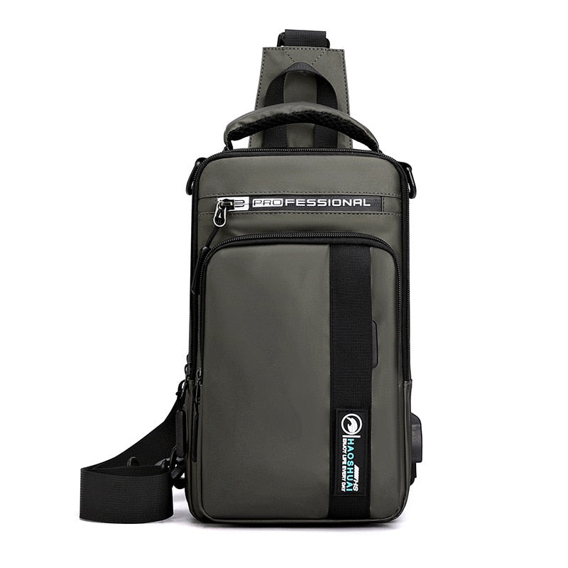 Mochila Transversal Masculina Impermeável