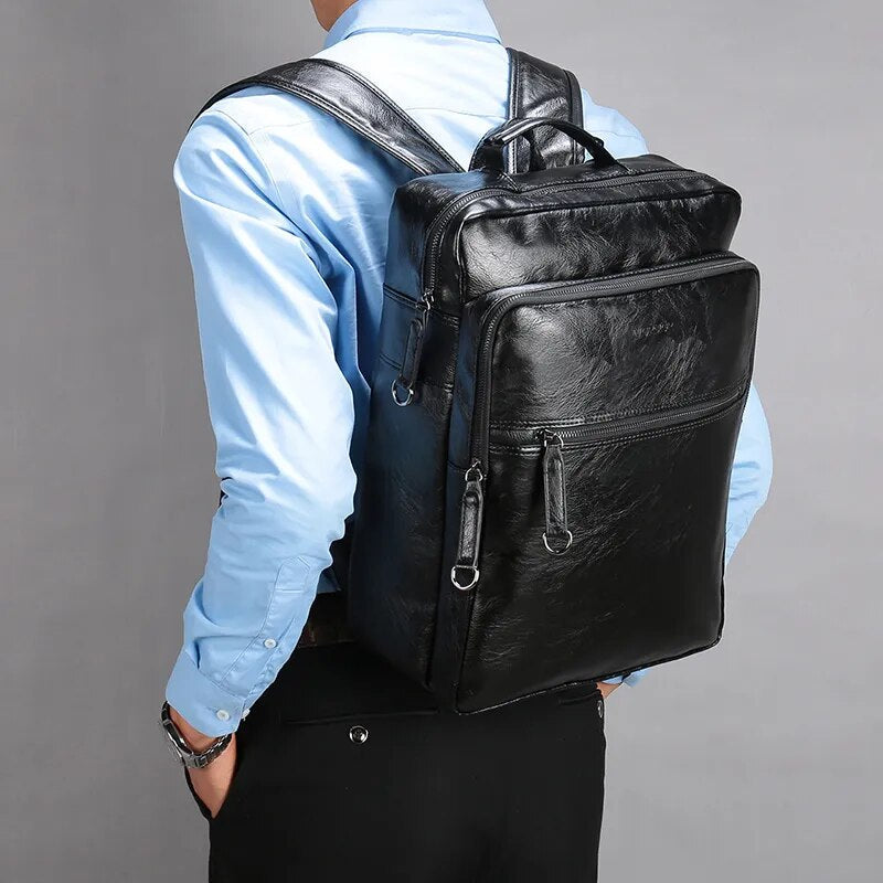 Mochila Masculina de Couro Milano