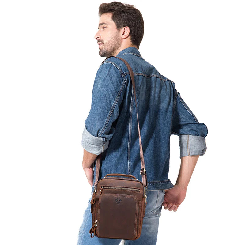 Mochila Masculina de Couro - Hawk