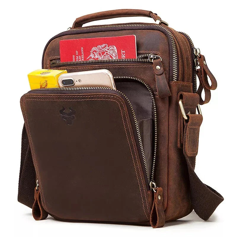 Mochila Masculina de Couro - Hawk