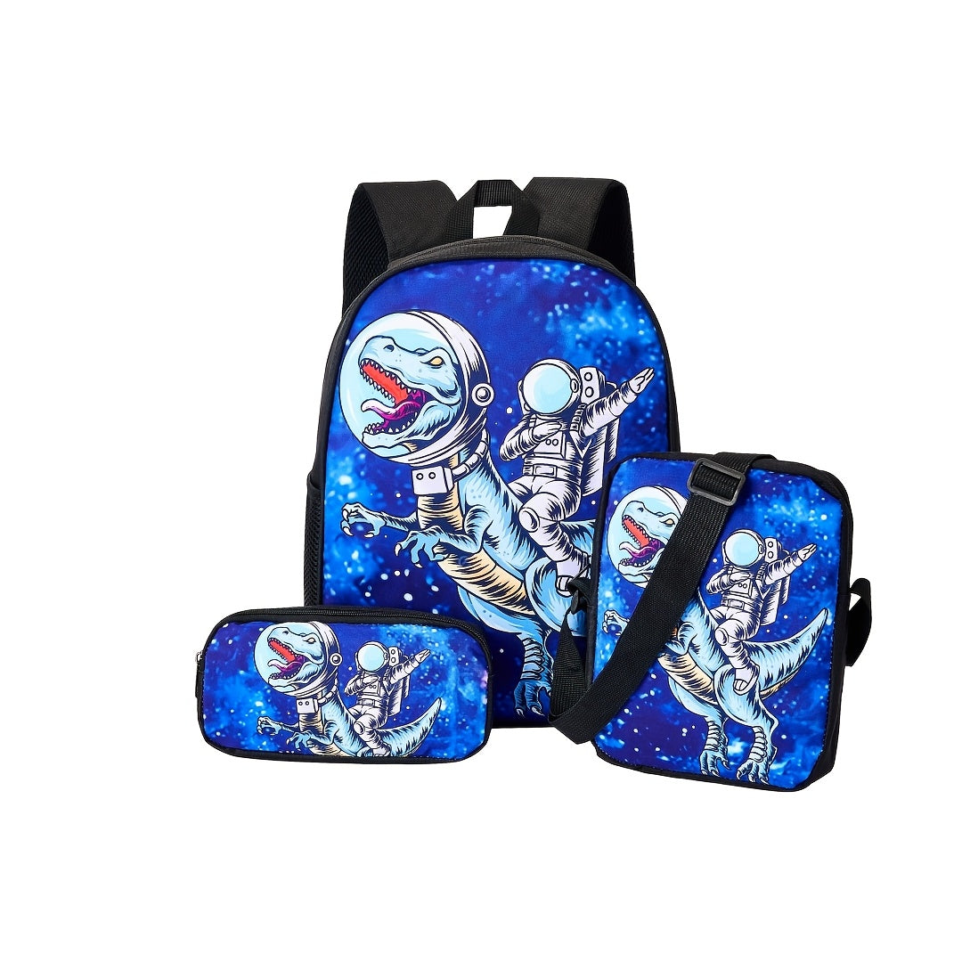 Kit Escolar Astronauta e Foguete - Mochila, Lancheira e Estojo 2