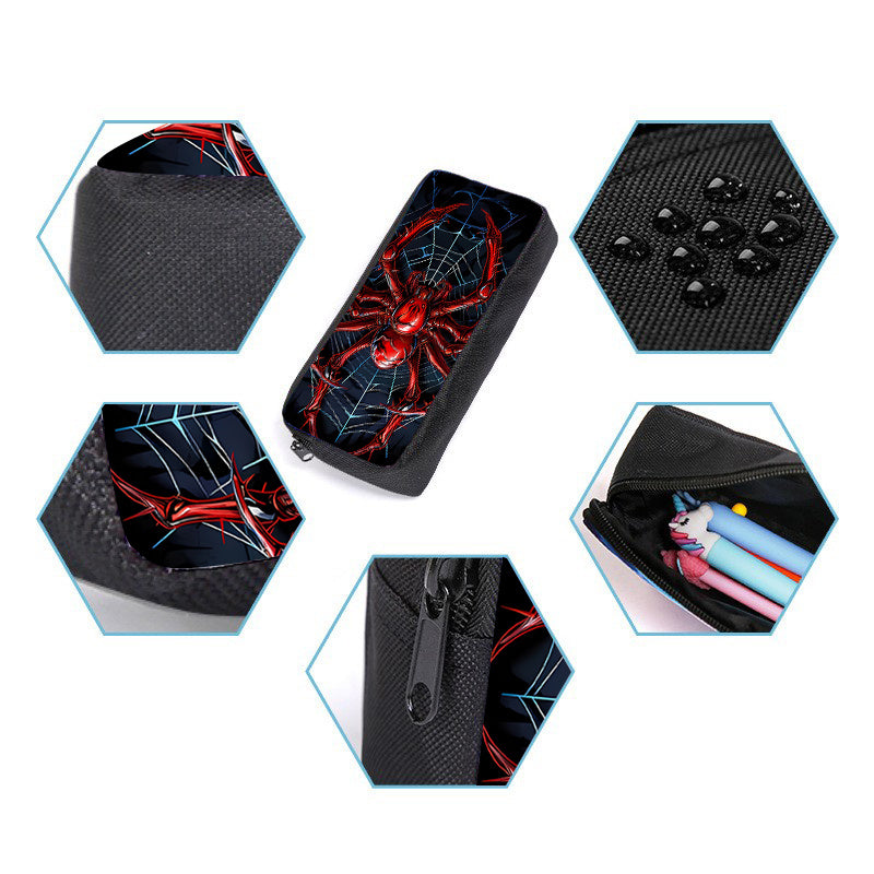 Kit Escolar Design Teia de Aranha - Mochila, Lancheira e Estojo 4