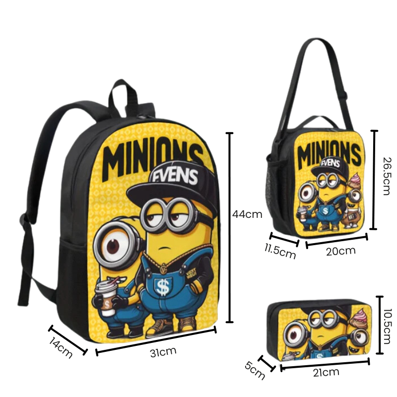 Kit Escolar Minions - Mochila, Lancheira e Estojo 4