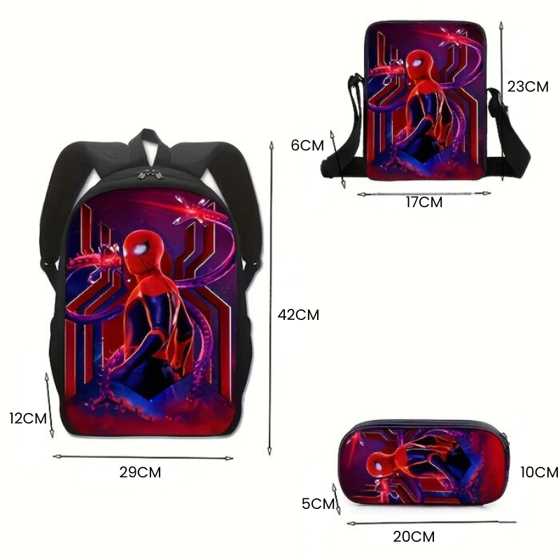 Kit Escolar Spider-Man - Mochila, Lancheira e Estojo 6