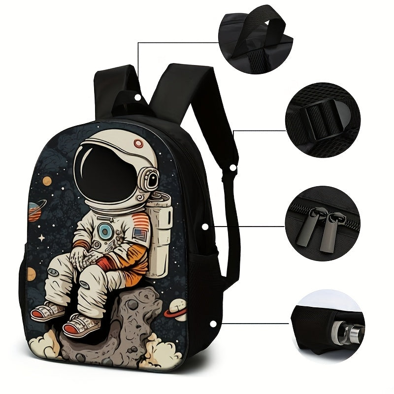 Kit Mochila Astronauta Infantil - Mochila, Lancheira e Estojo Temáticos 3